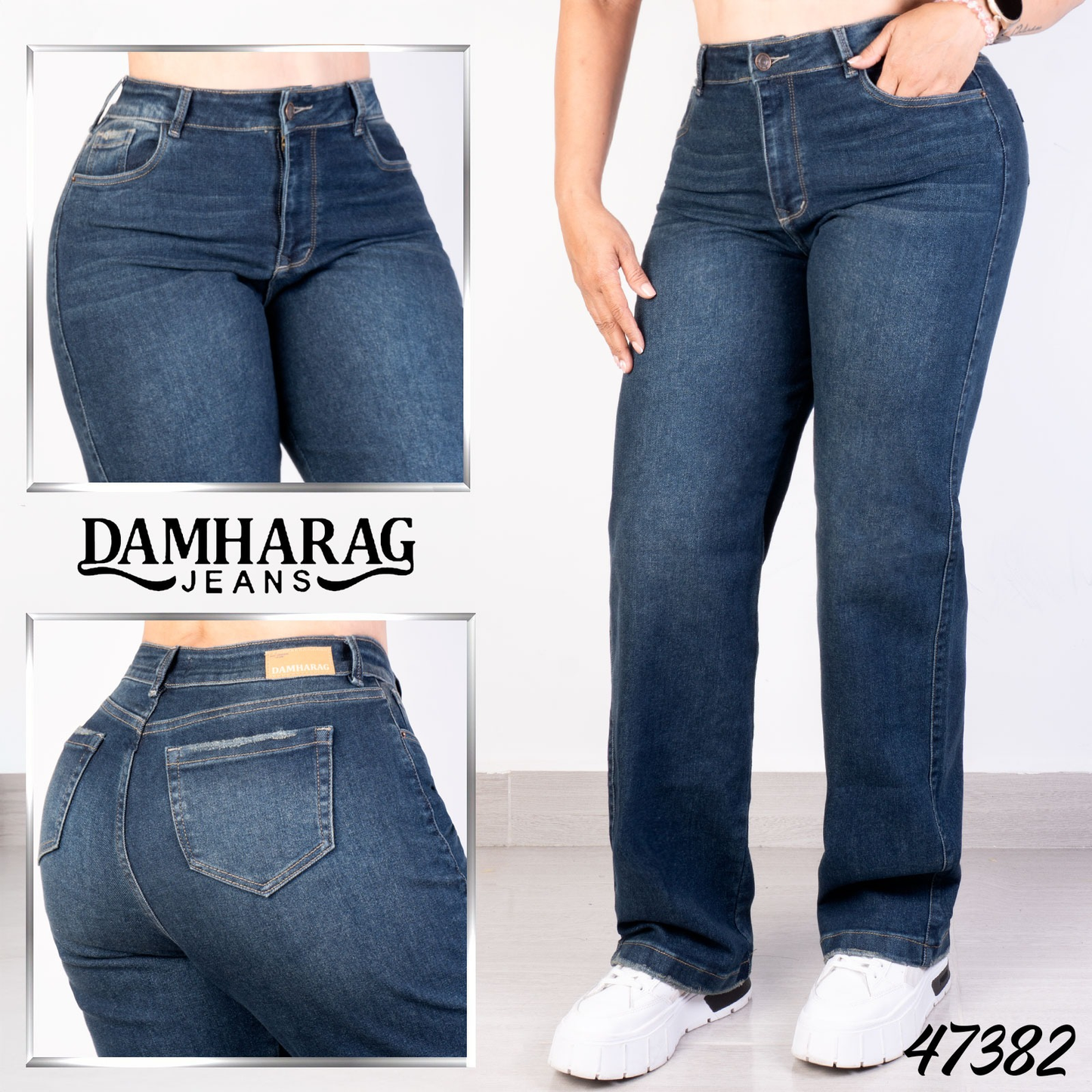JEANS BOOT CUT LEVANTA COLA 47382