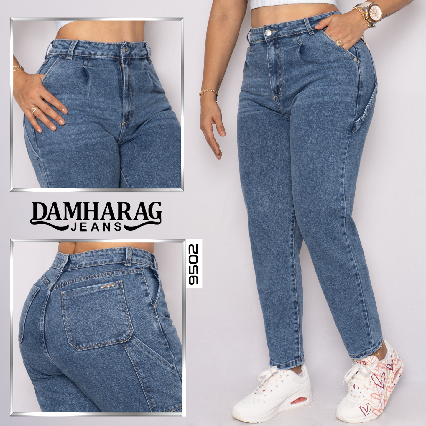 JEANS MOM LEVANTA COLA 9502